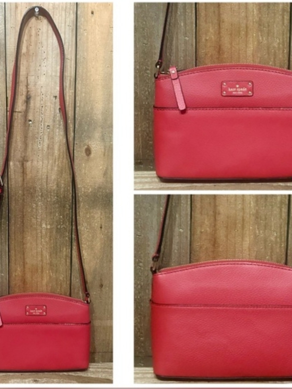 Kate Spade New York Red Leather Crossbody Bag EUC - Picture 5 of 7